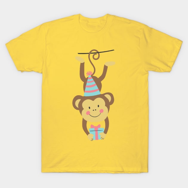 Acrobatic monkey design T-Shirt by brighter bolder louder